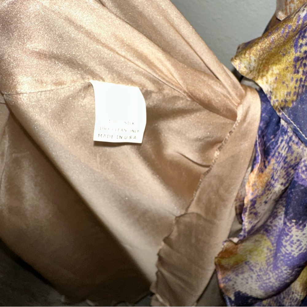 ALEXIS *Harmony* purple yellow gold tiered halter maxi dress gown S *RARE* - Picture 11 of 12
